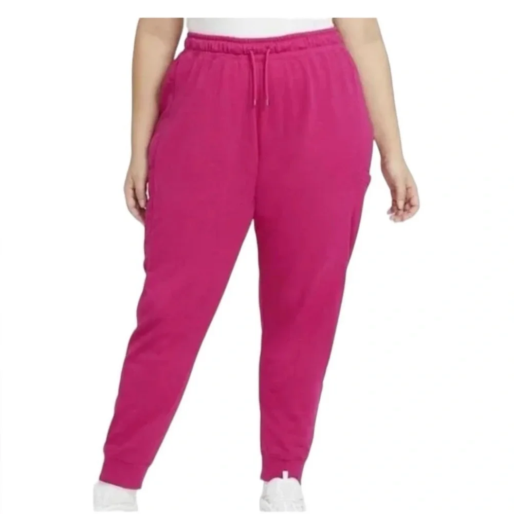 NWT Nike Air Plus Size Sportswear Fleece Jogger Sweatpants Fuchsia Pink Size 2X